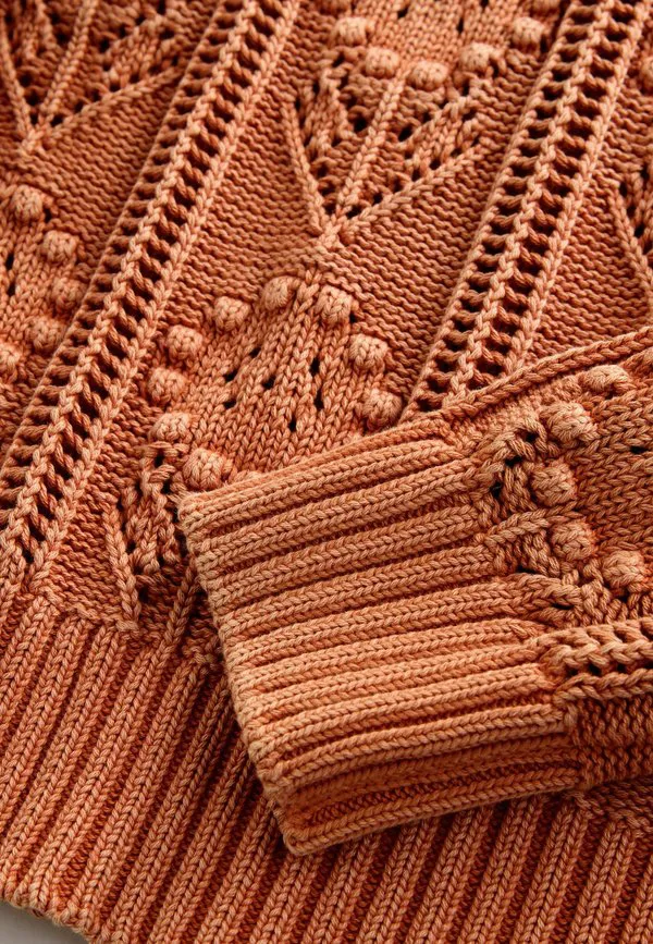 Джемпер стандартного кроя с цветочным узором Next, Coral Pink Washed — фото 3