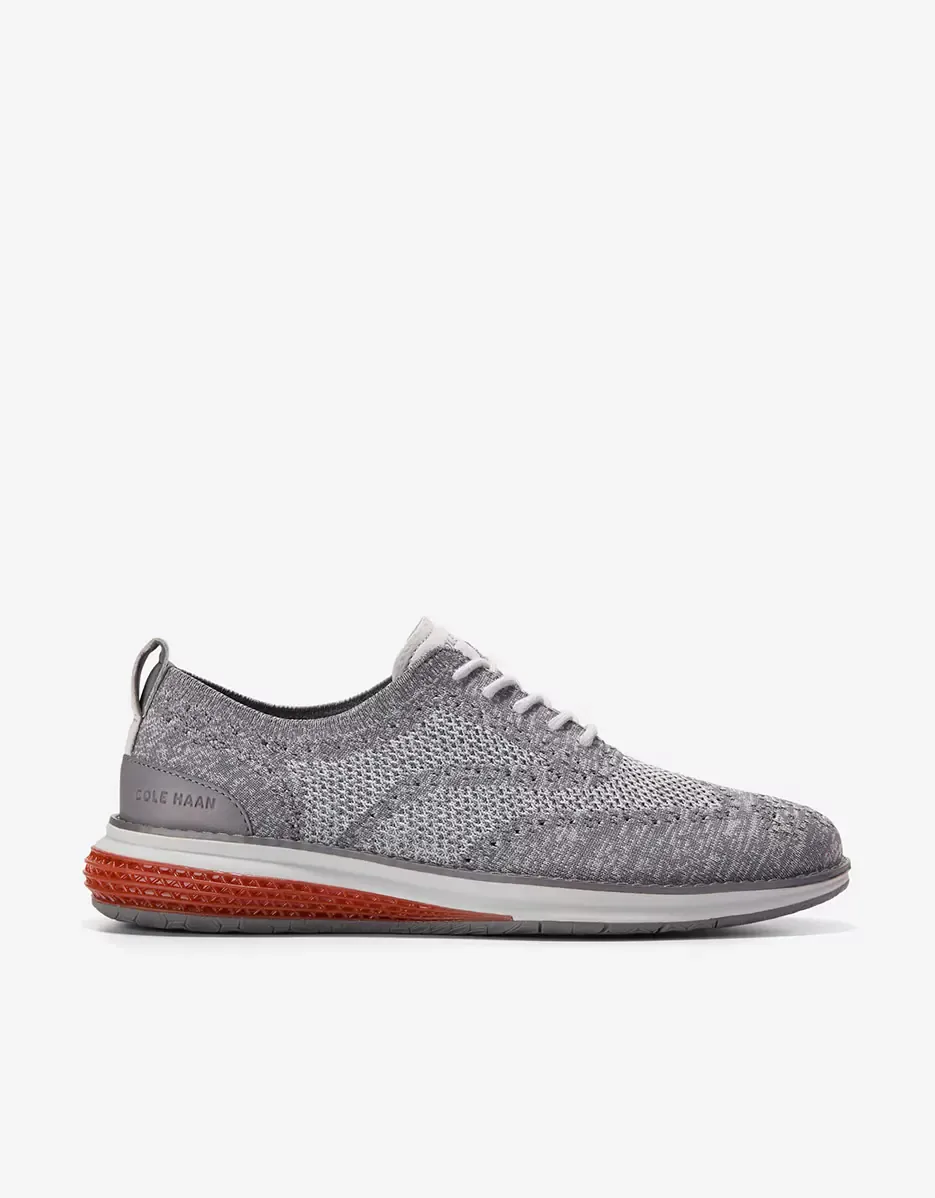 Мужские шнурованные туфли, изготовленные из ткани Stitchlite Cole Haan, серый