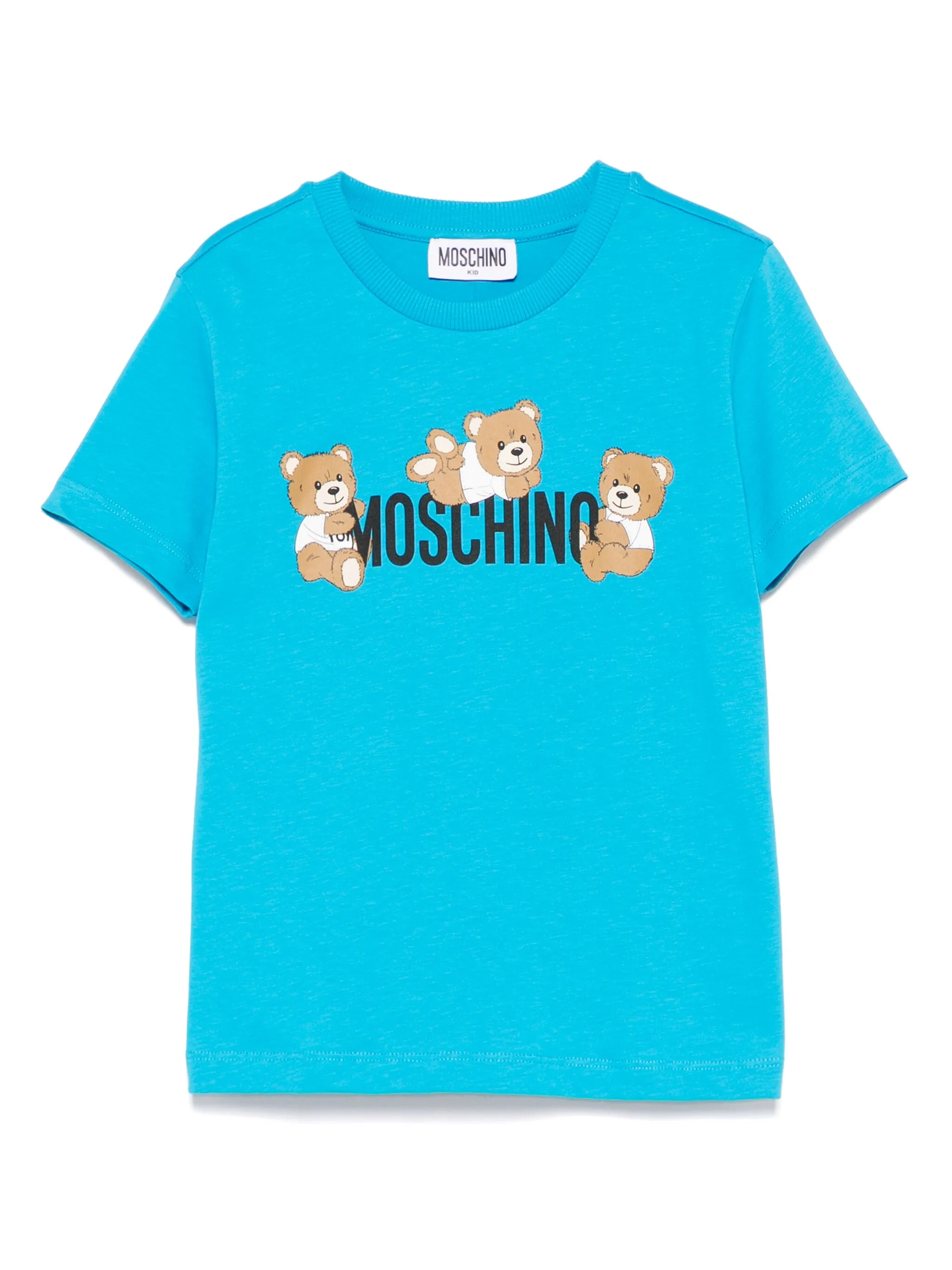 

Футболка с логотипом Moschino Kids, синий