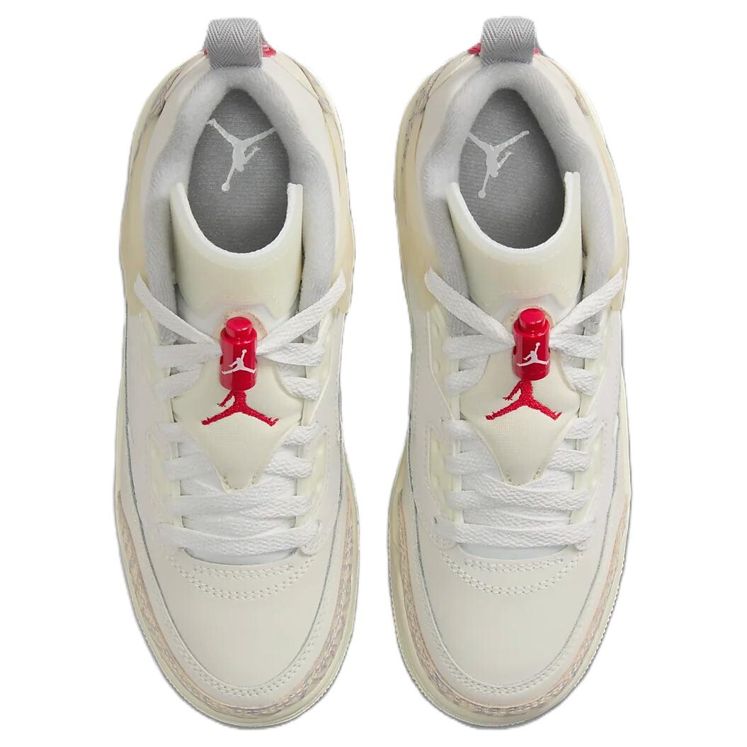 Jordan Spizike Винтажные Баскетбольные Кроссовки Женские, Beige/Red — фото 4