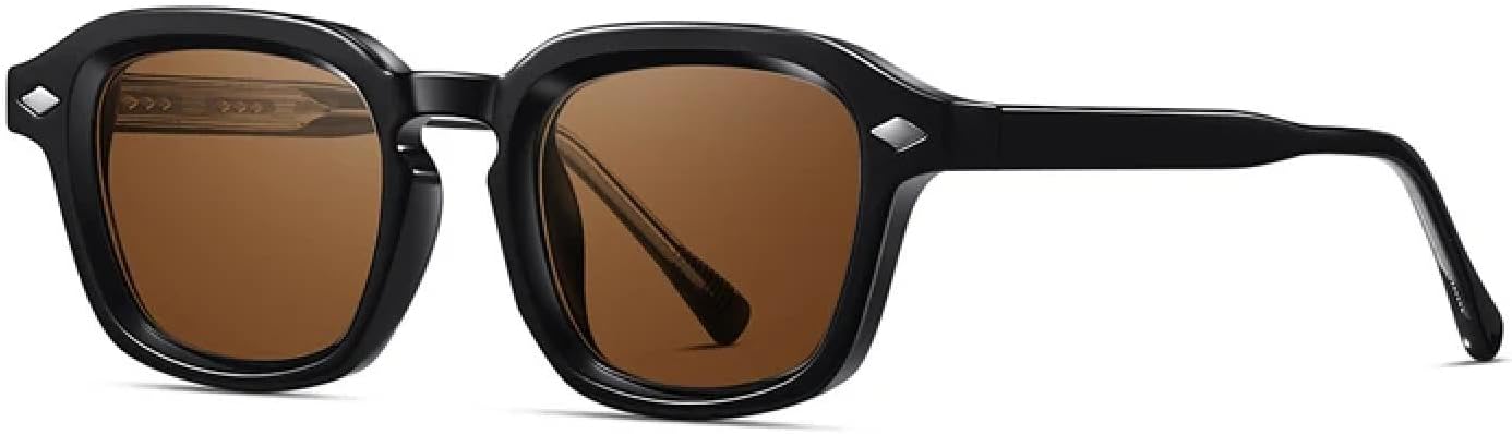 

Модные женские солнцезащитные очки класса люкс в стиле ретро с заклепками, мужские очки с прозрачными линзами цвета океана, защита от УФ-излучения UV400, трендовые панк-солнцезащитные очки TVTBBVV, Black Tea