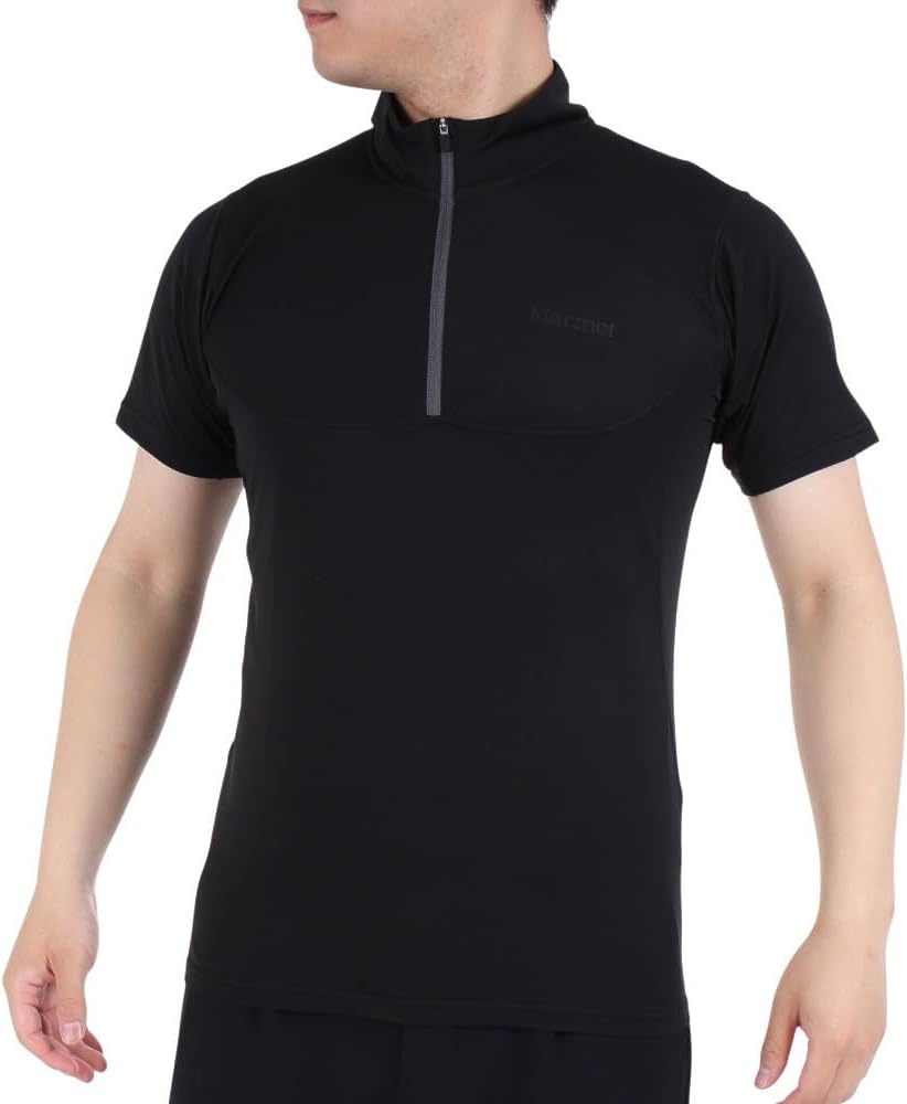 

Мужская футболка Marmot Climb Speed с коротким рукавом и застежкой-молнией, черный