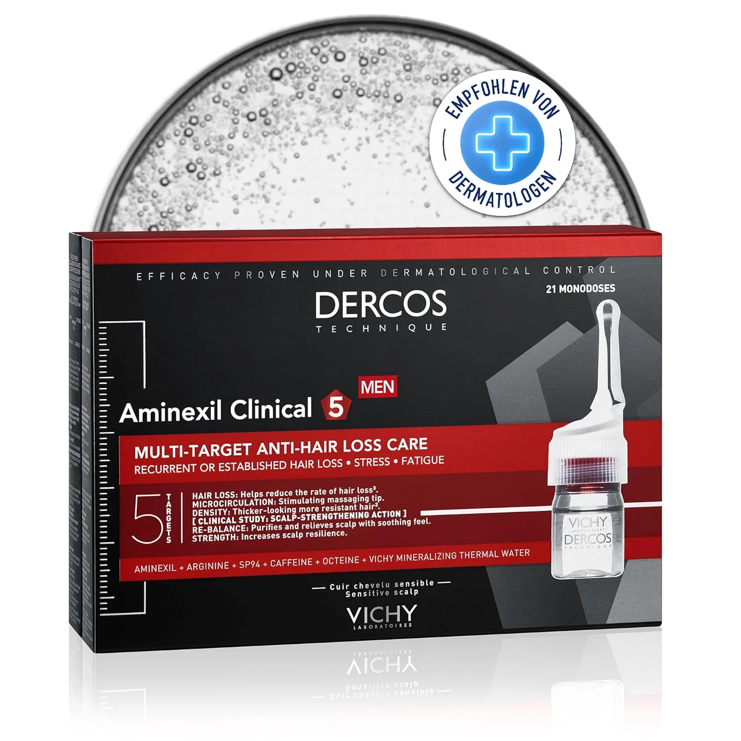 Мужской сыворотка против выпадения волос «Dercos Aminexil Clinical 5» от Vichy Vichy