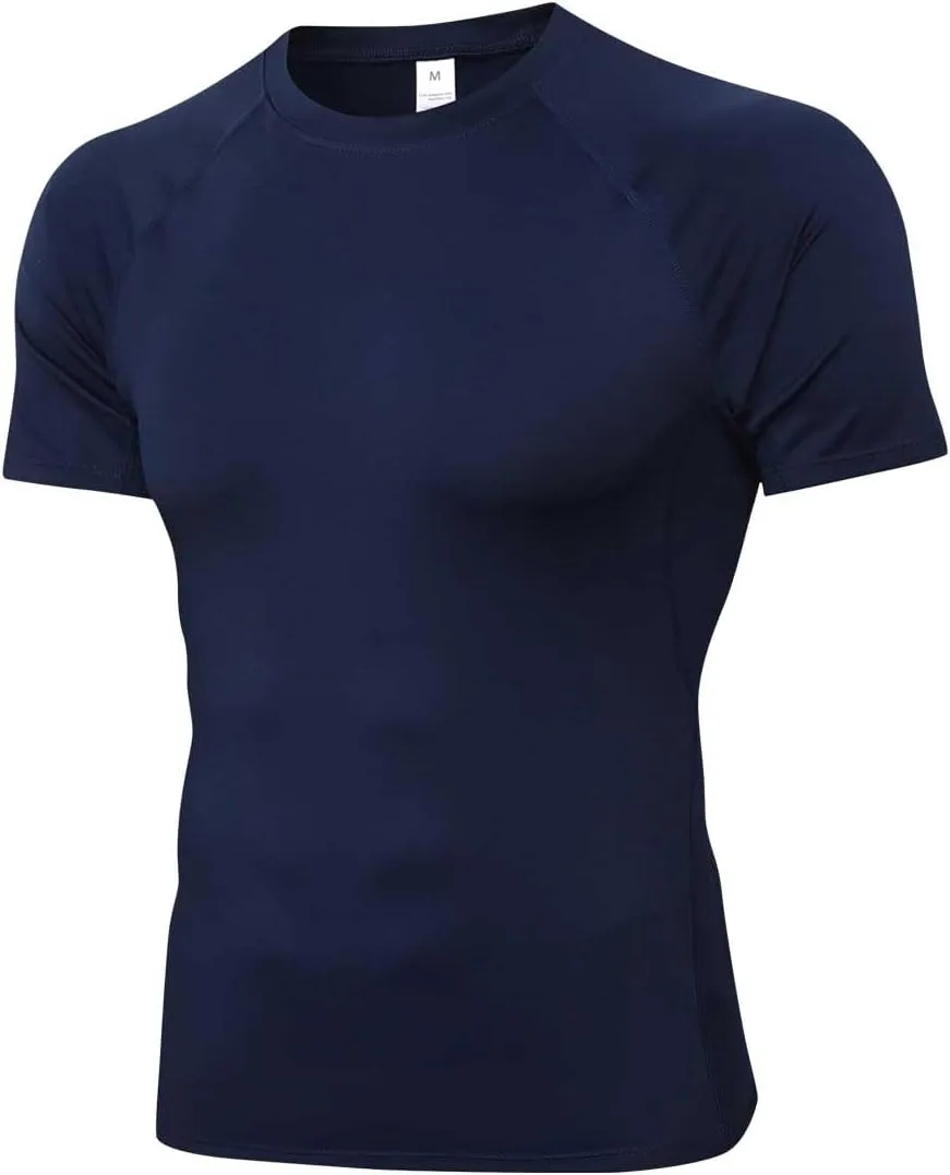 

Мужская компрессионная футболка с коротким рукавом, Cool Dry для тренировок LEICHR