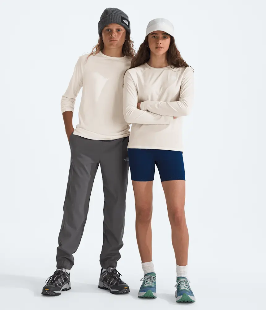 

Футболка Sunriser с длинным рукавом для мальчиков и девочек The North Face, White Dune