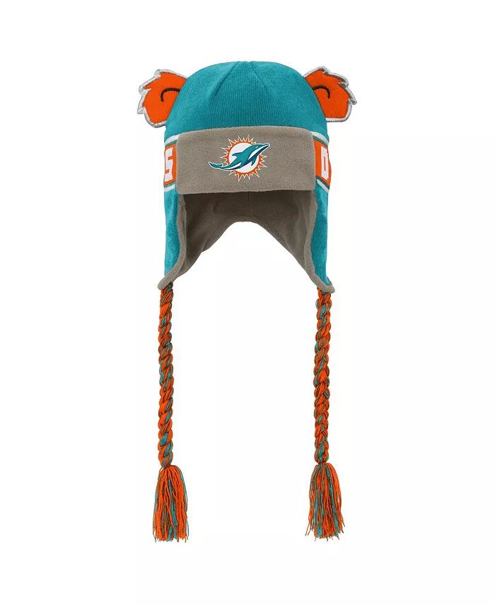 

Шапка для мальчиков и девочек Aqua Miami Dolphins с надписью Ears Trooper Outerstuff