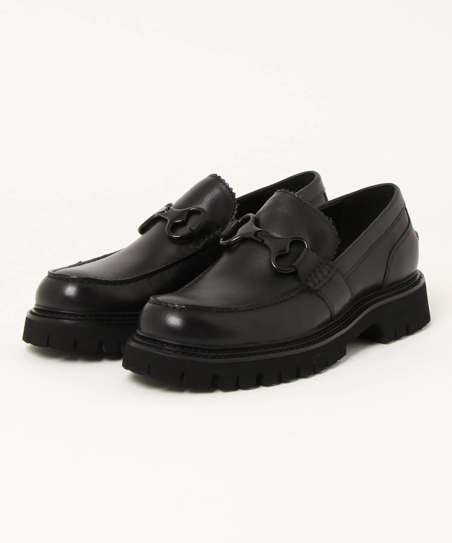 Мужские лоферы из натуральной кожи с массивной подошвой STEVE MADDEN GUSTAVO-RA чёрные — фото 2