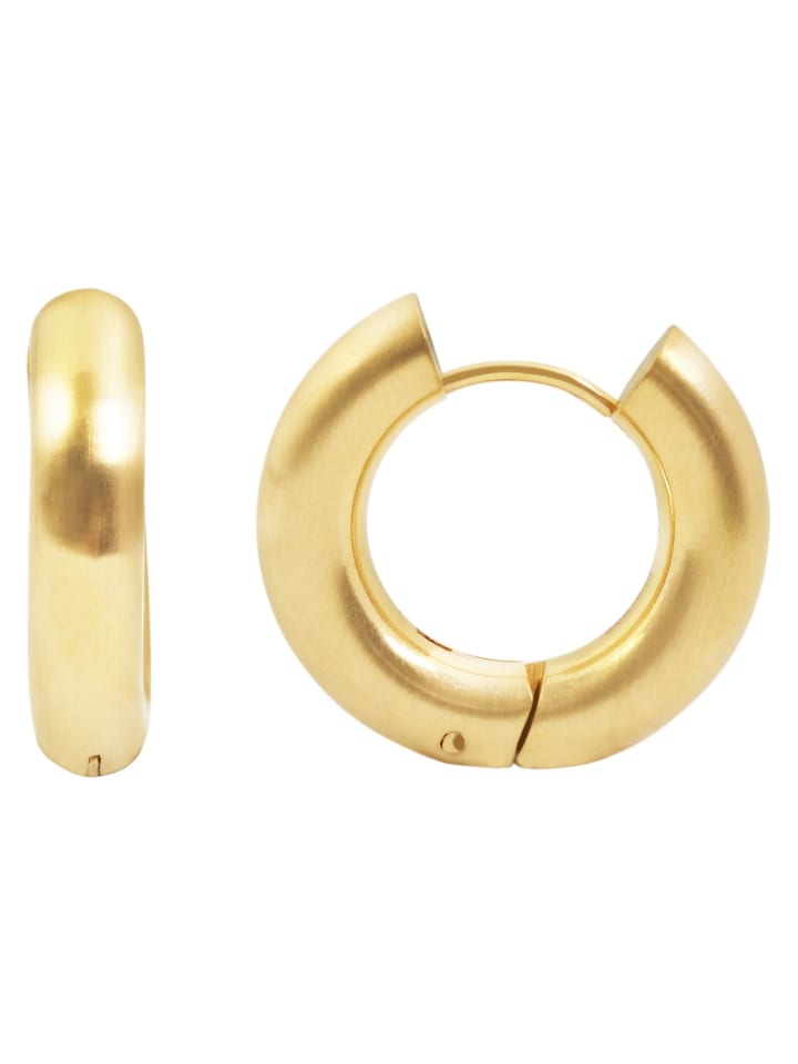 

Adeliás Женские серьги - серьги-кольца на шарнирах из нержавеющей стали с золотым покрытием