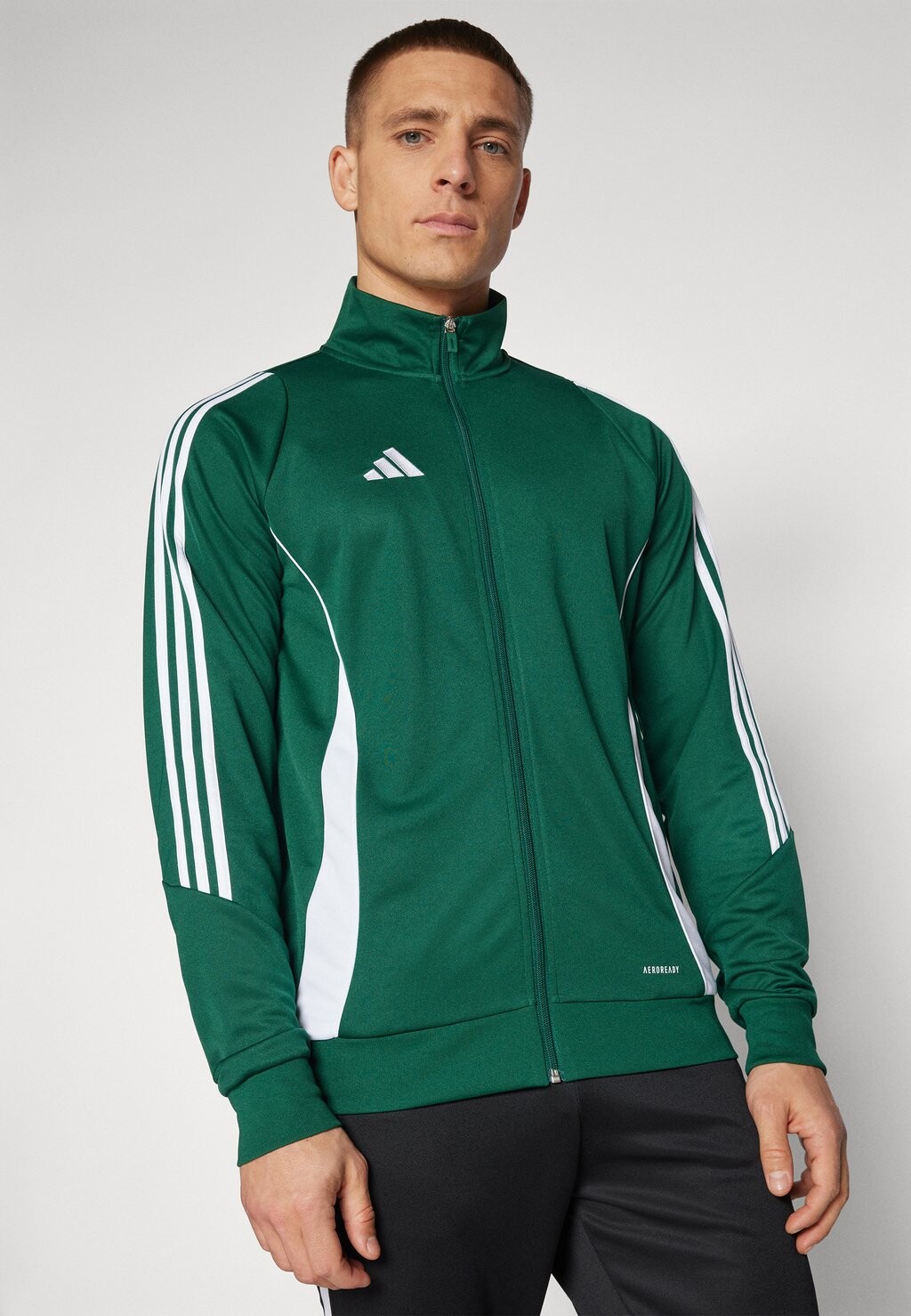 Куртка тренировочная TIRO JACKET adidas Performance, цвет team dark green/white — фото 4