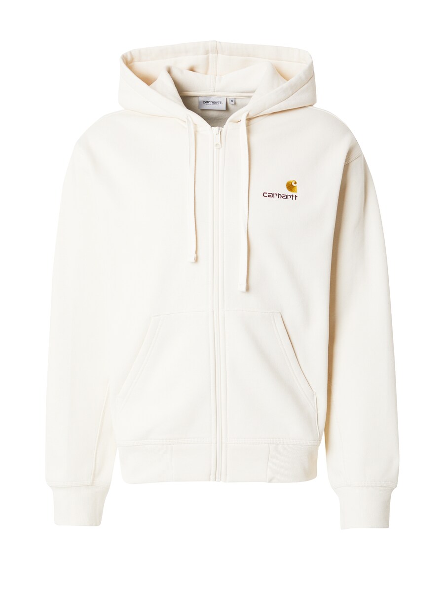 

Свитер с капюшоном на молнии Carhartt WIP Zip-Up Hoodie American Script, светло-бежевый