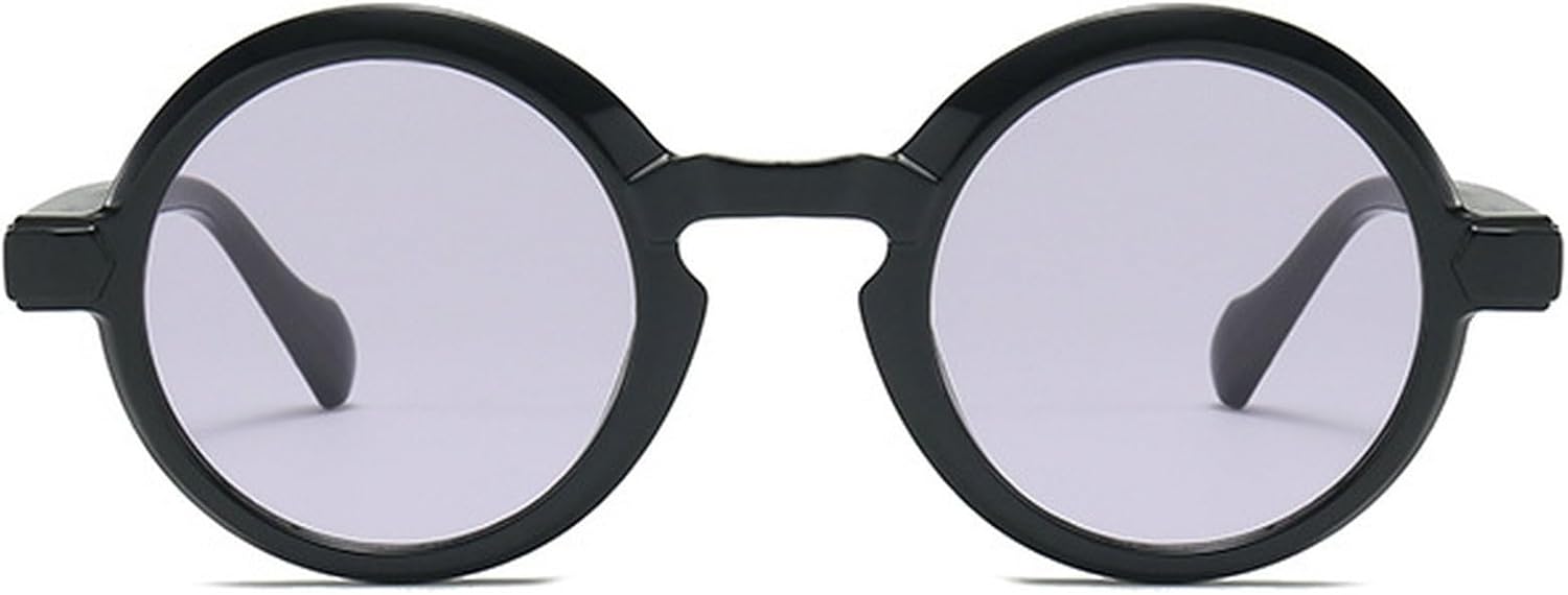 

Ретро маленькие круглые солнцезащитные очки для женщин, модные сине-зеленые линзы, защита от УФ-излучения UV400, модные панк-солнцезащитные очки для мужчин mincl, Black Purple