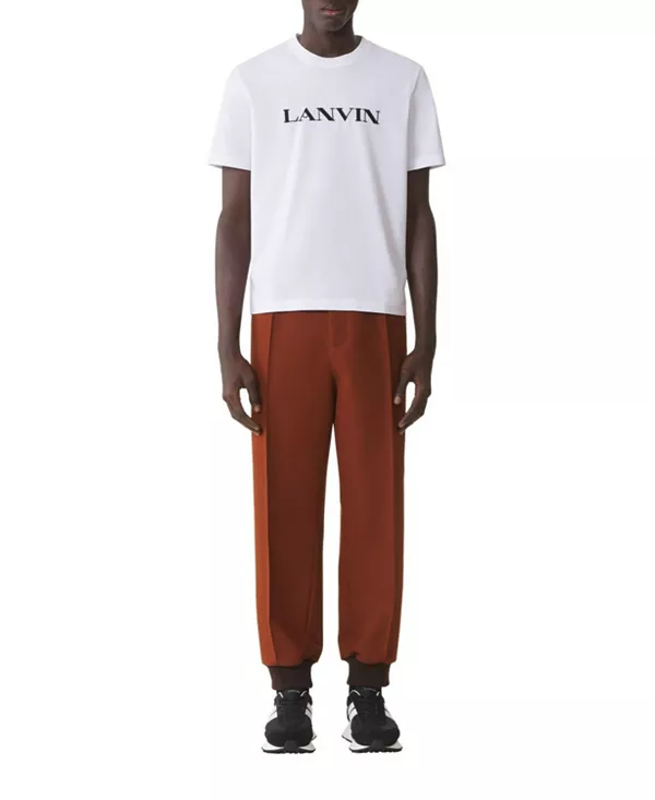Вышитая хлопковая футболка Lanvin, белый — фото 2