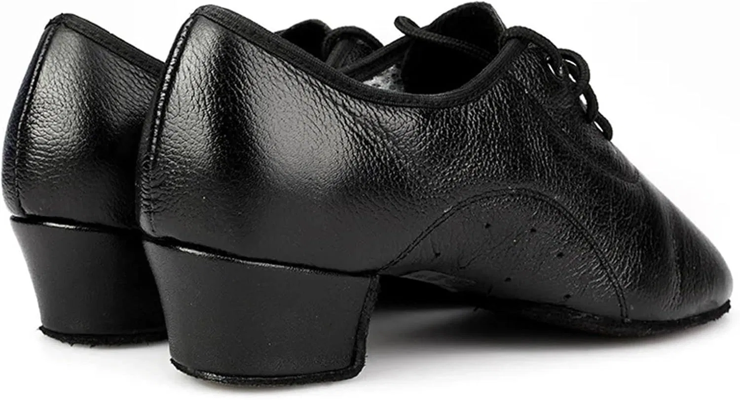 Кроссовки Herren Echtleder Latein Tanzschuhe Schwarz на низком каблуке Ballsaal Tanzschuh для Юнгена, танго, сальсы, румбы, современные джазовые кроссовки PSNKLMM, Rubber Sole