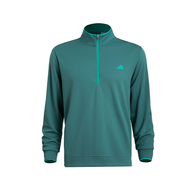 

Solid Color Golf Equipment Half Zip Long Sleeved T Shirt Men's Adidas, Jasper