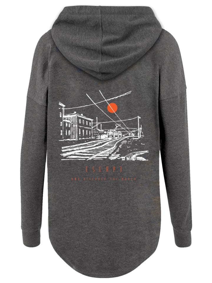 

Толстовка Oversize Escape Discover the World Town в цвете уголь F4NT4STIC