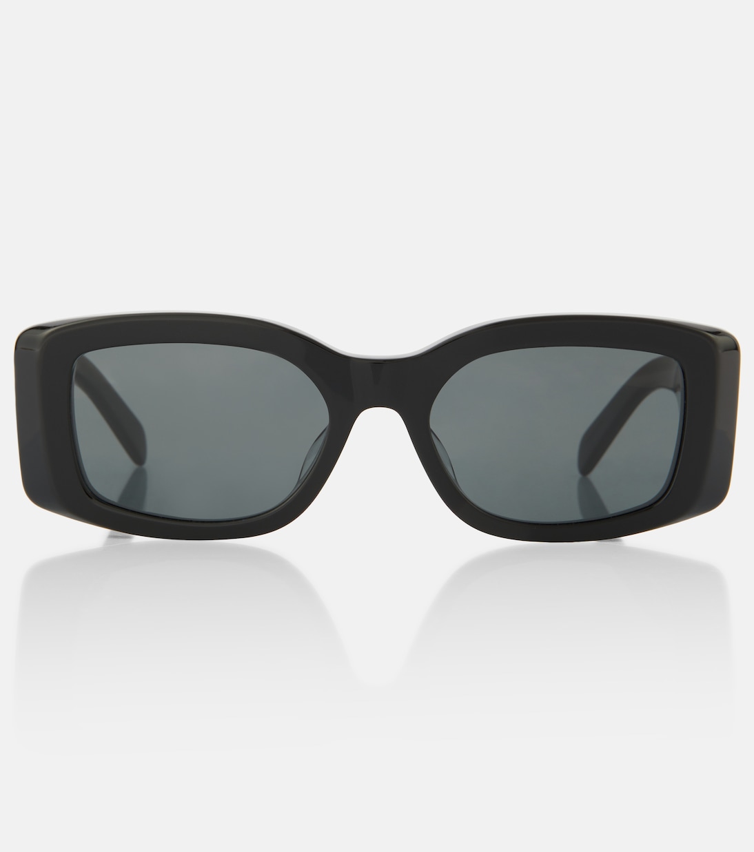 

Triomphe XL 01 прямоугольные солнцезащитные очки Celine Eyewear, Shiny Black/Smoke