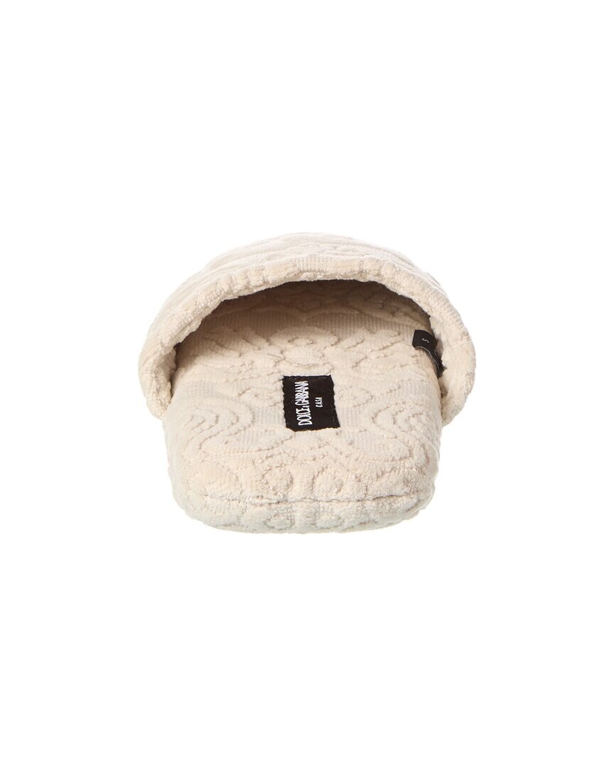 

Dolce & Gabbana Жаккардовые махровые тапочки, белый