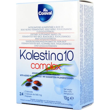

Kolestina 10 Комплексная добавка для холестерина - 24 капсулы Cosval