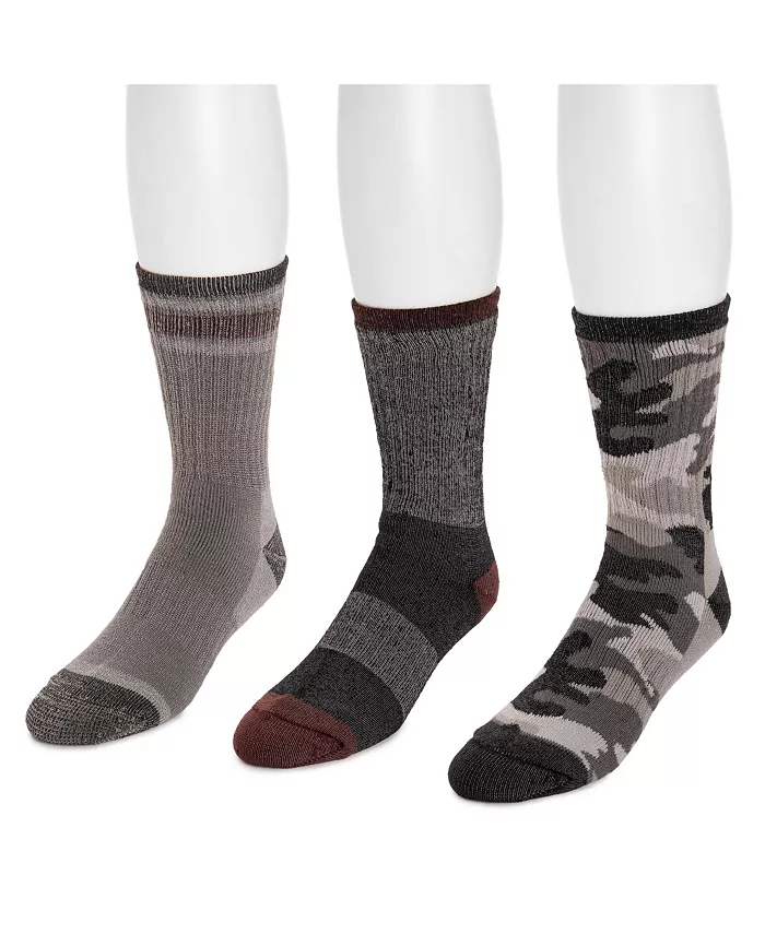 

Мужские носки Hike Heat Retainer (3 пары) Muk Luks, черный