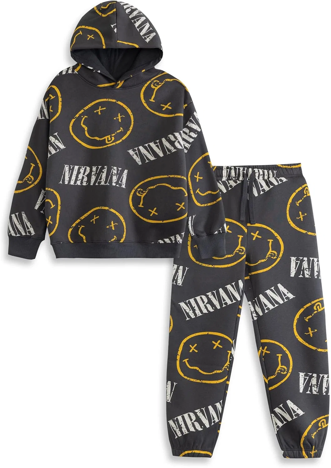 Детский спортивный костюм с логотипом Nirvana, серый