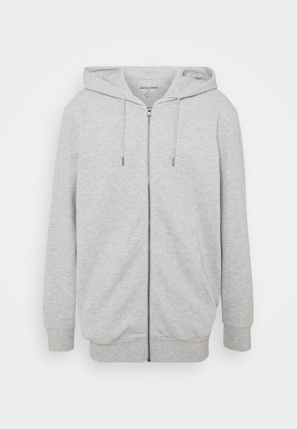 

Толстовка на молнии JJEBASIC ZIP HOOD Jack & Jones, светло-серый меланж