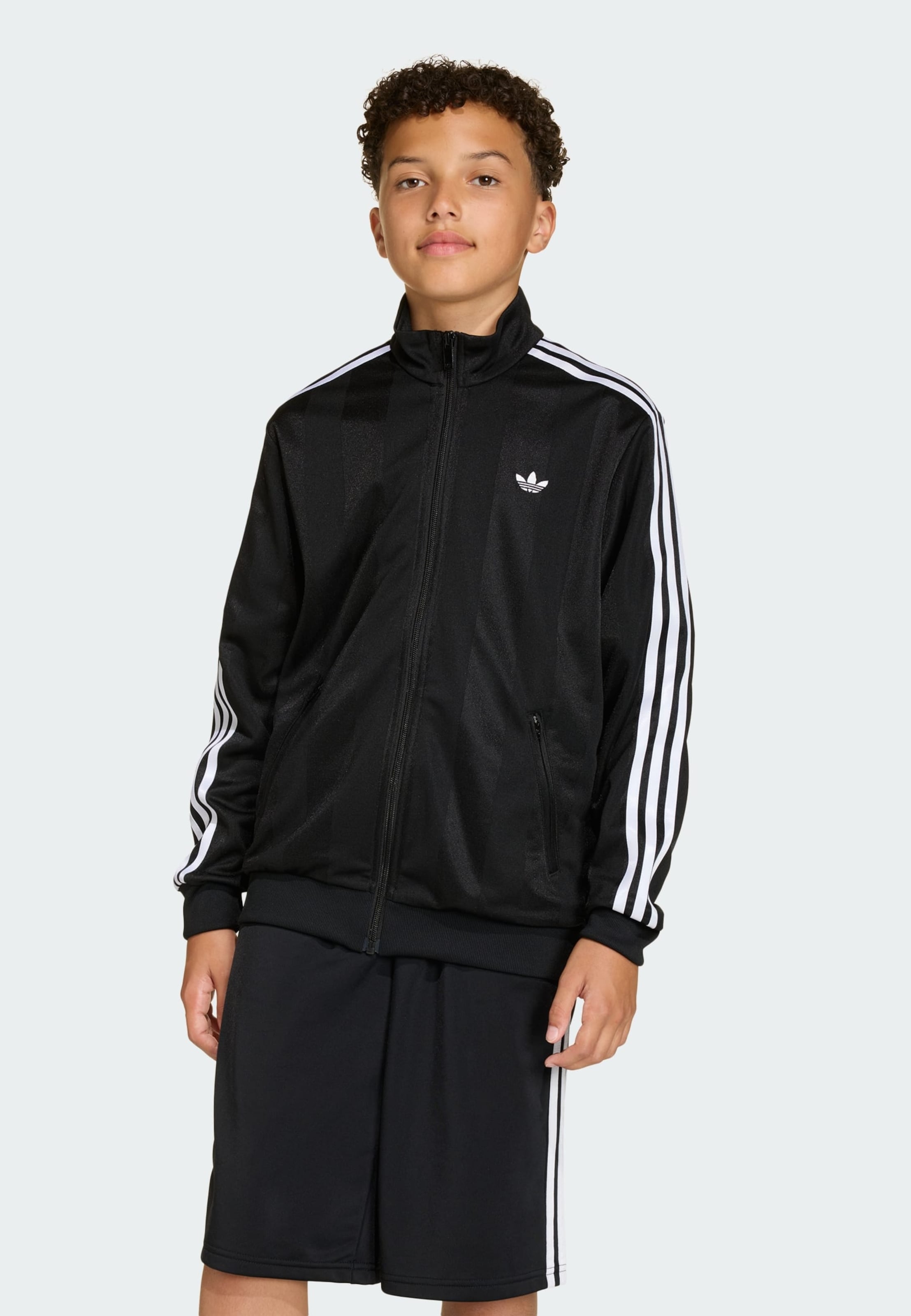 Adidas Originals Толстовка с молнией 'Firebird' в черном цвете — фото 2