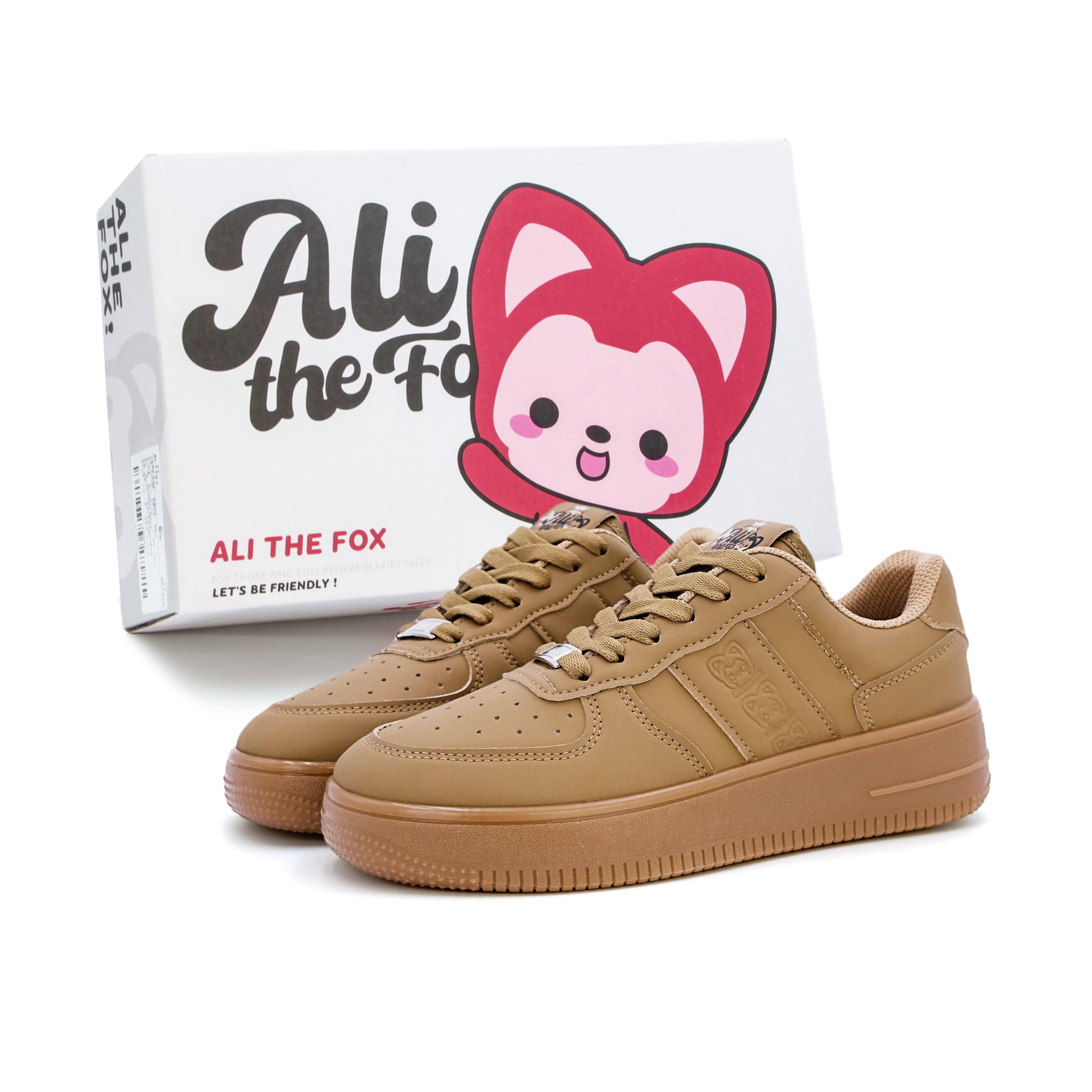 

ALI THE FOX Низкие мужские кроссовки для скейтбординга Stag Brown