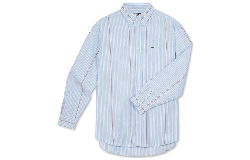 

Tommy Hilfiger Рубашка мужская синяя с белой надписью