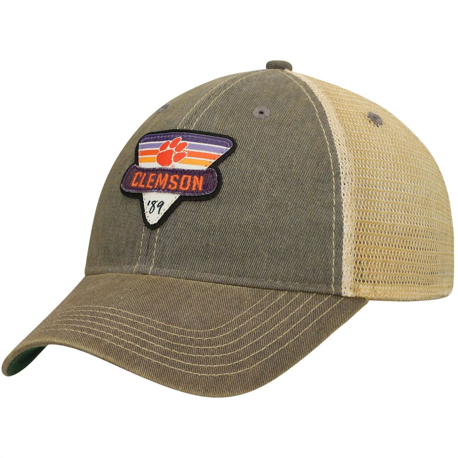 

Мужская серая кепка Clemson Tigers Legacy Point Old Favorite Trucker Snapback
