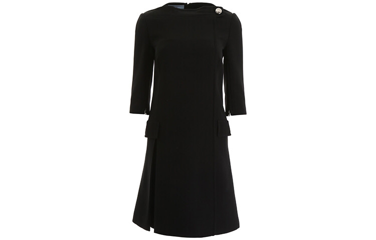 

PRADA Женское платье с короткими рукавами, цвет Black