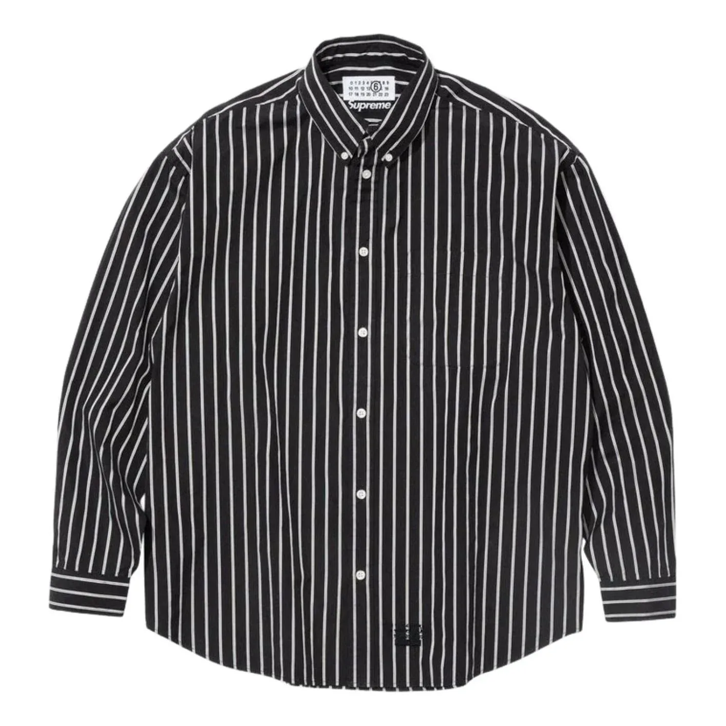 Рубашка Supreme x MM6 Maison Margiela в полоску, цвет 'Black'