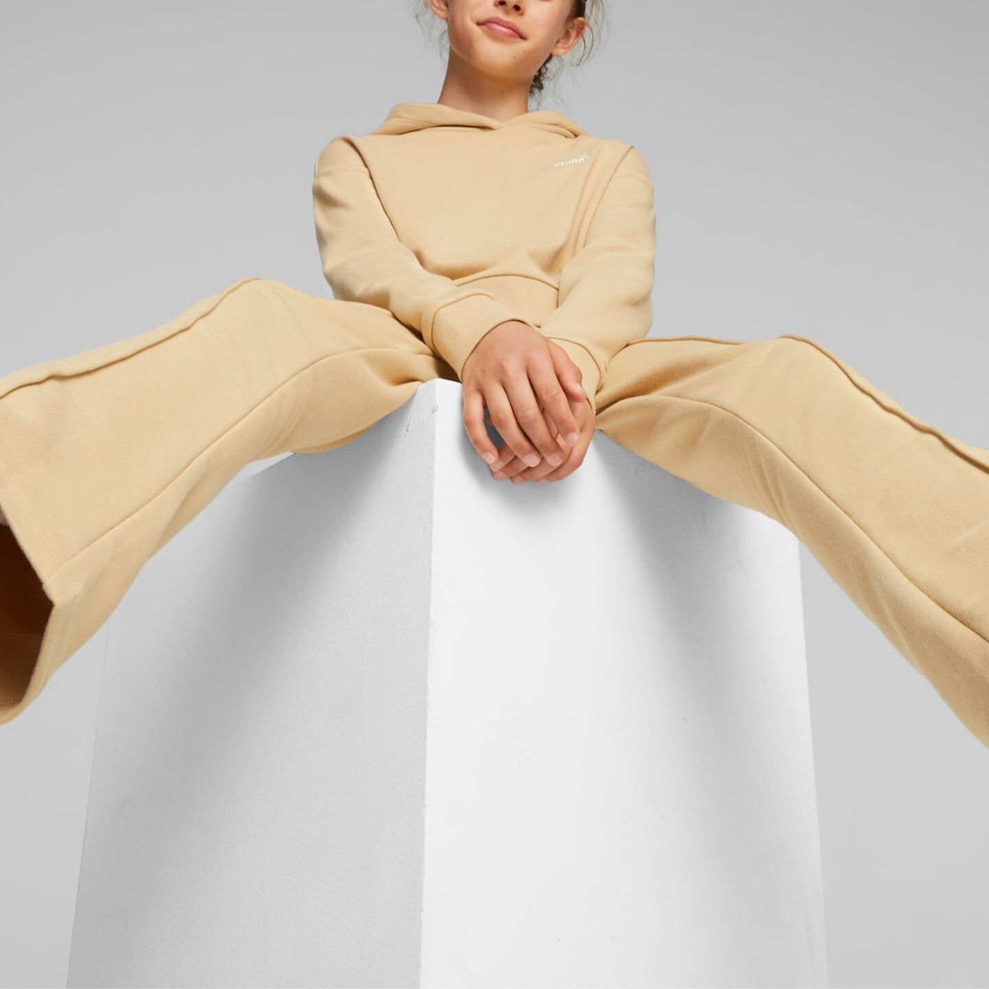Детская толстовка Puma, цвет Sand Dune — фото 4