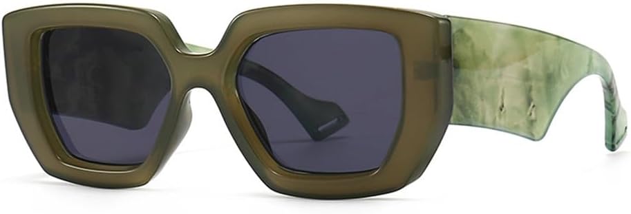 

Крупные солнцезащитные очки с заклепками, градиентными линзами и защитой от УФ-излучения UV400, для мужчин и женщин, для занятий спортом на открытом воздухе и путешествий generic, Dark Green Gray