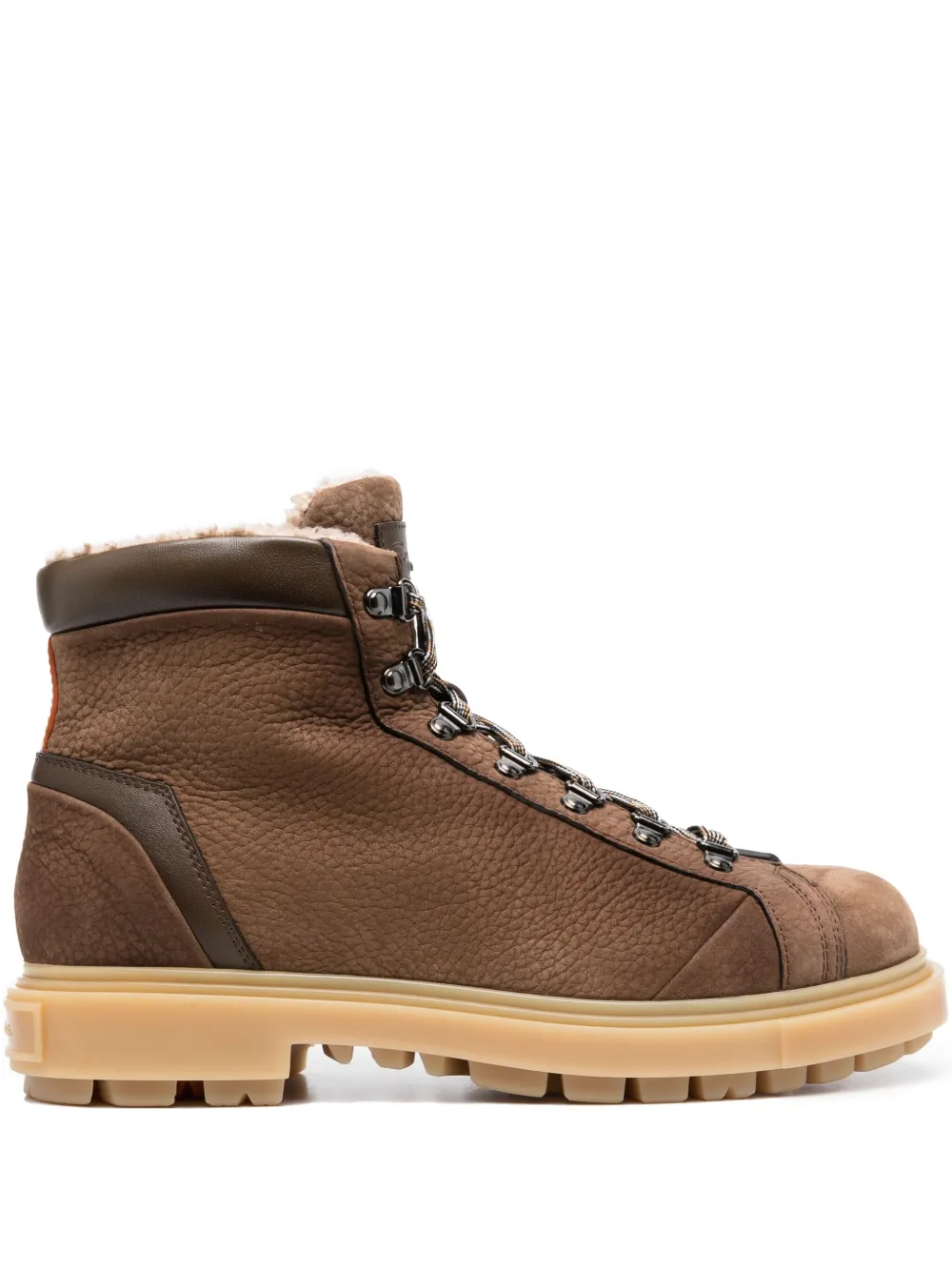 

Ботинки на шнуровке Santoni, коричневый