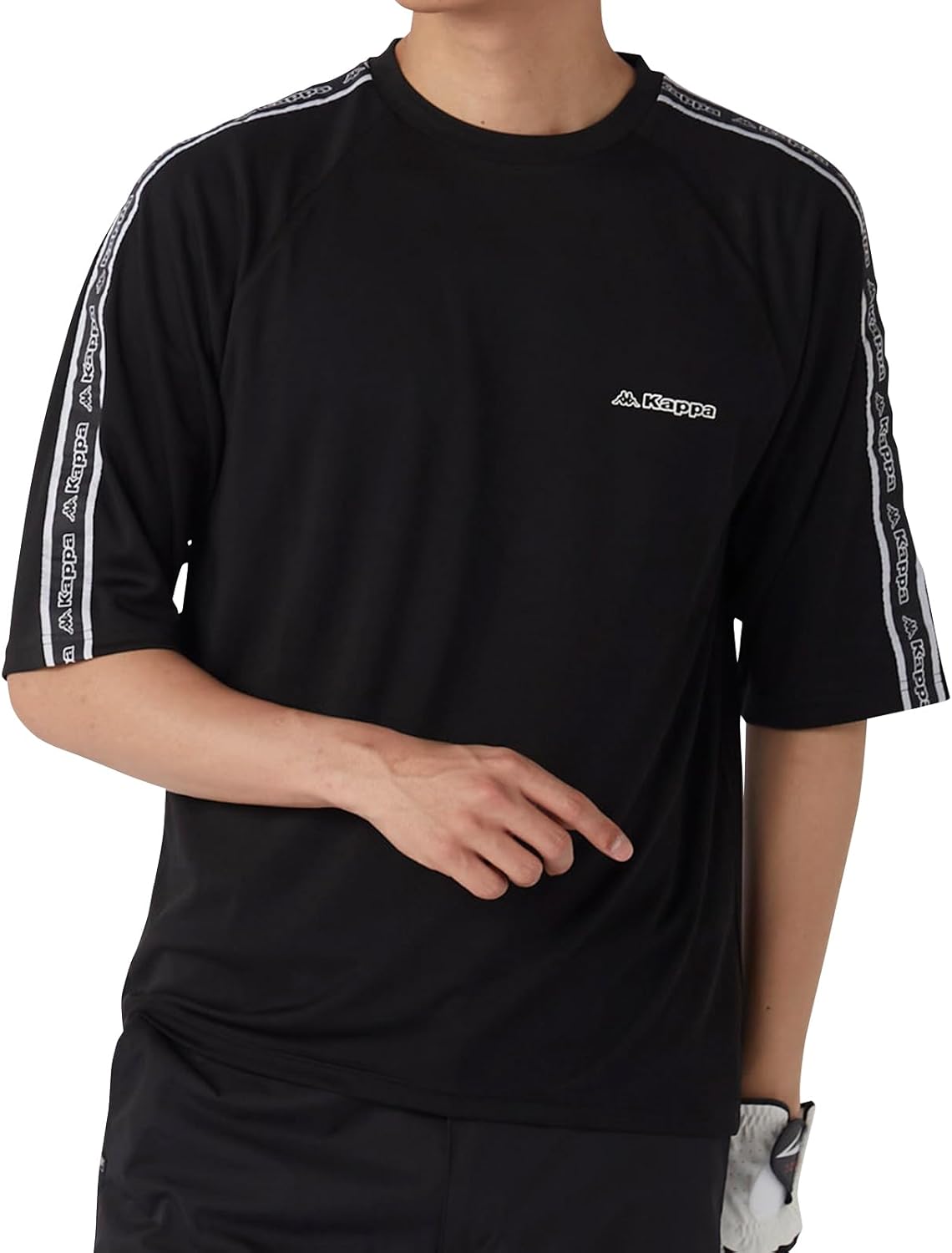 

Мужская сетчатая футболка с коротким рукавом Kappa 215314, черный