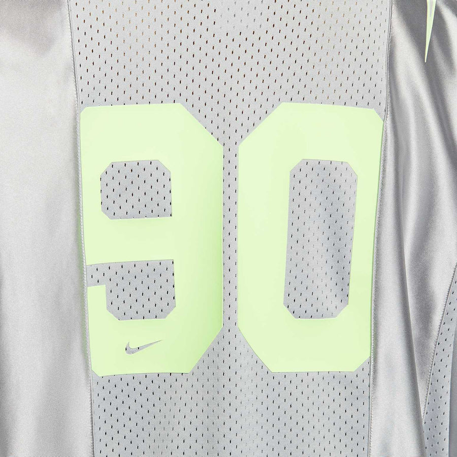 Джерси (WMNS) Nike Sportswear Street Oversized Graphic Jersey Top Asia Sizing 'Smoke Grey Barely Volt', серебряный — фото 4