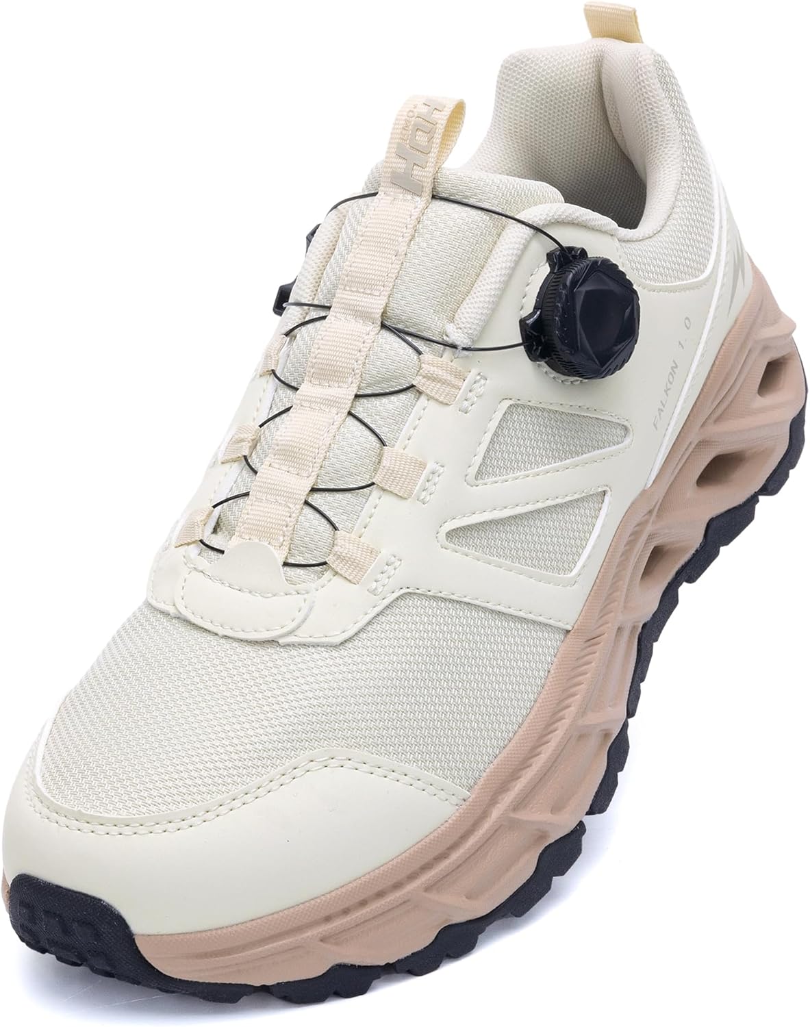 

Широкие кроссовки для мужчин с поддержкой свода стопы, для плантарного фасциита, теннисные кроссовки, противоскользящие, повседневные, спортивные, для ходьбы Ahusir, бежевый