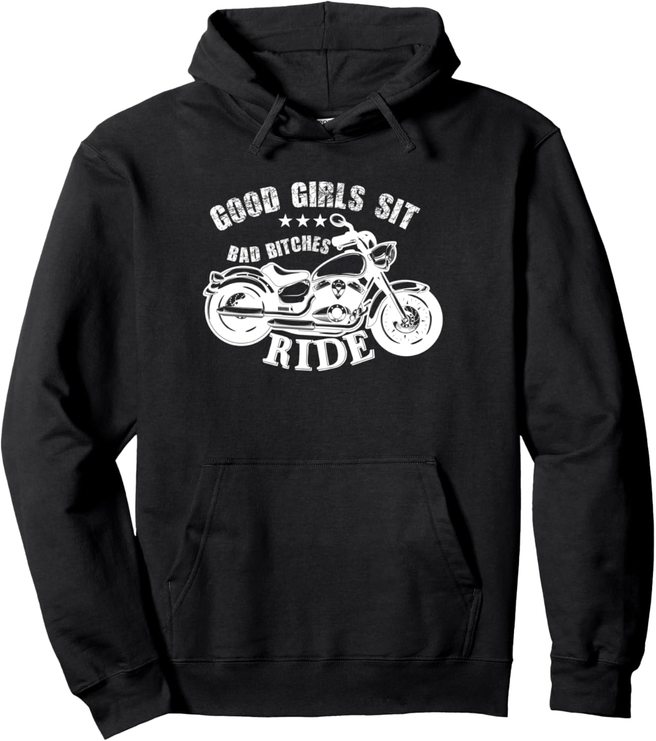 

Забавный подарок для мотоциклиста - Толстовка с надписью Good Girls Sit Bad es Ride Good Girls Sit Bad Bitches Ride, черный