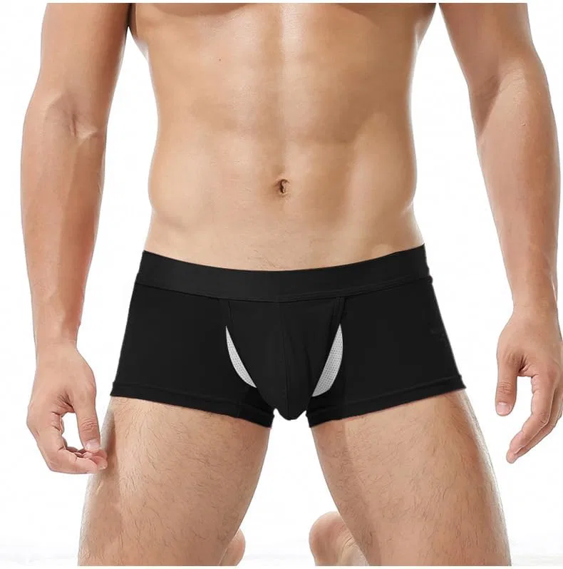 Боксеры, хлопковые, Men's U-Shaped Cotton Boxer Briefs, серый — фото 2