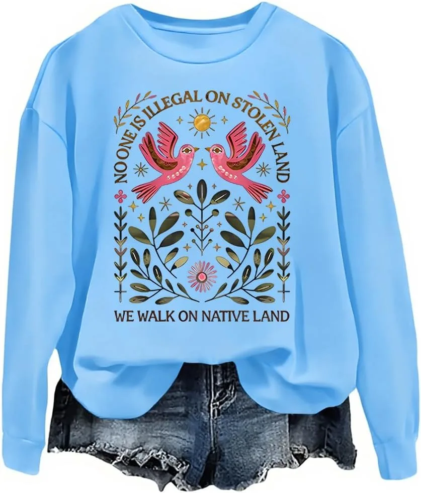 

Толстовка No One Is Illegal On Stolen Land woati