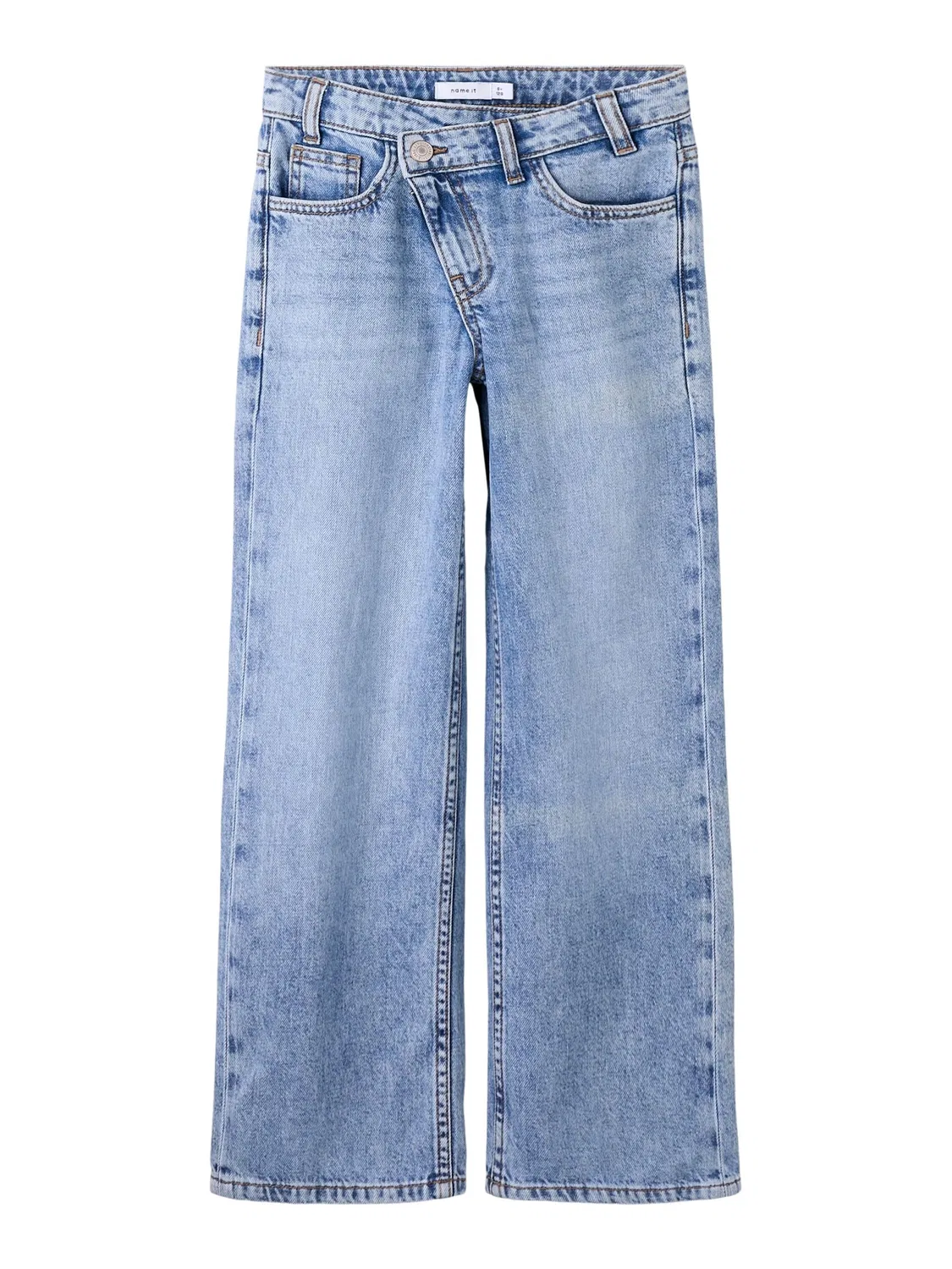 Джинсы с широкой штаниной, Name it, medium blue denim
