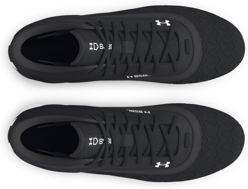 Under Armour мужские бейсбольные бутсы Leadoff Mid 3.0, (001) Black/Black/White — фото 4