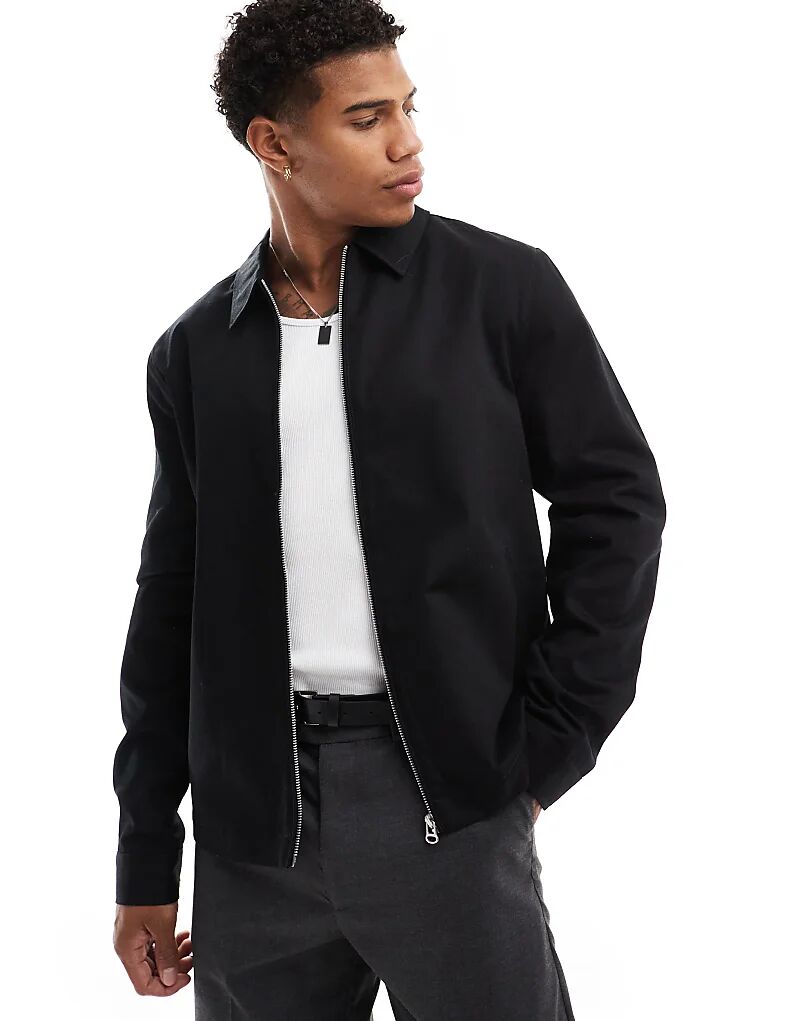 

Куртка харрингтон черного цвета ASOS DESIGN