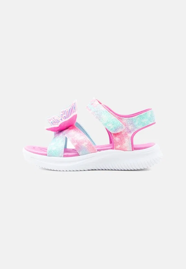 Сандалии jumpsters розовые с блестками/разноцветные Skechers, Pink Sparkle/Multi-Coloured
