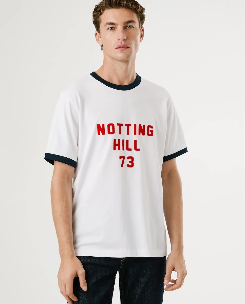 

Мужская футболка с коротким рукавом и логотипом Notting Hill 71 Pepe Jeans, белый