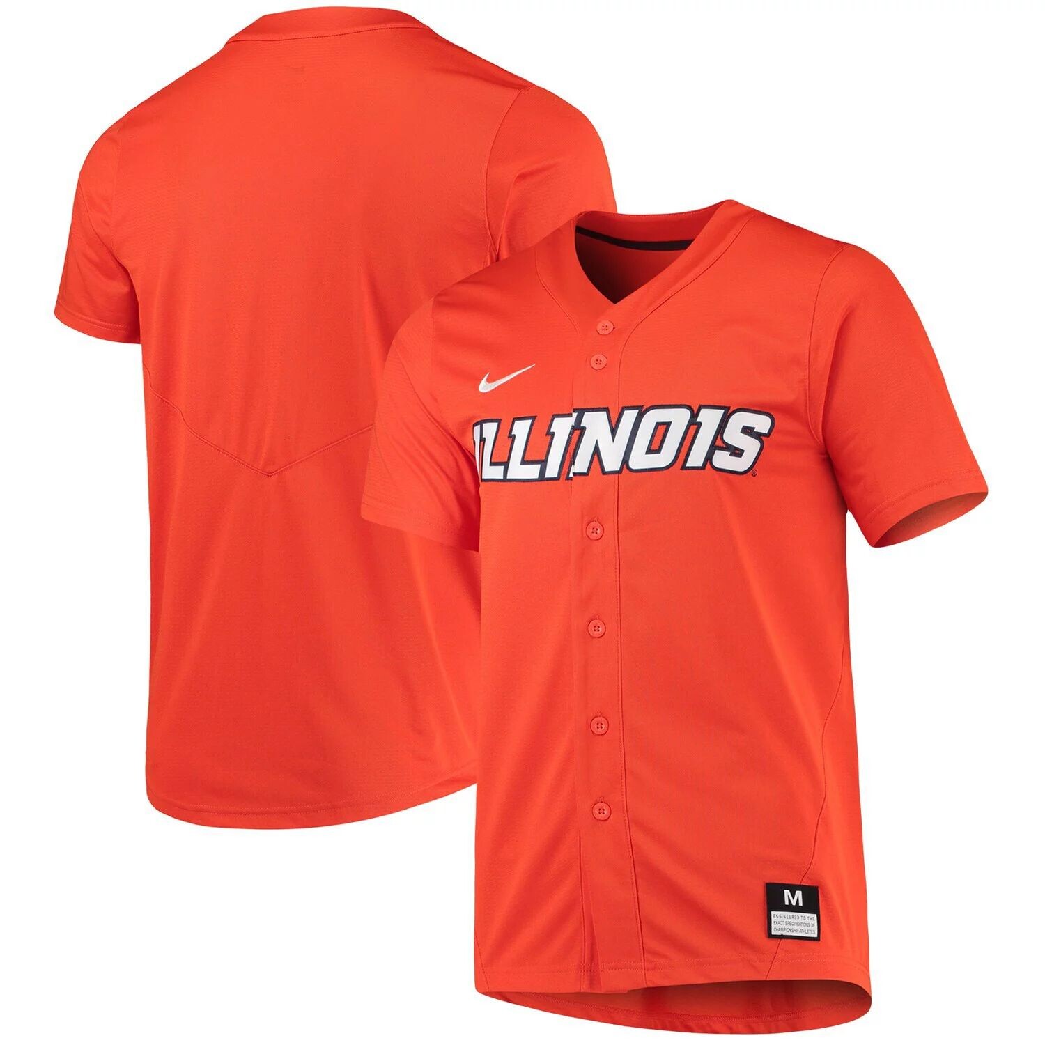 Мужская оранжевая бейсбольная майка Illinois Fighting Illini Replica Nike — фото 4