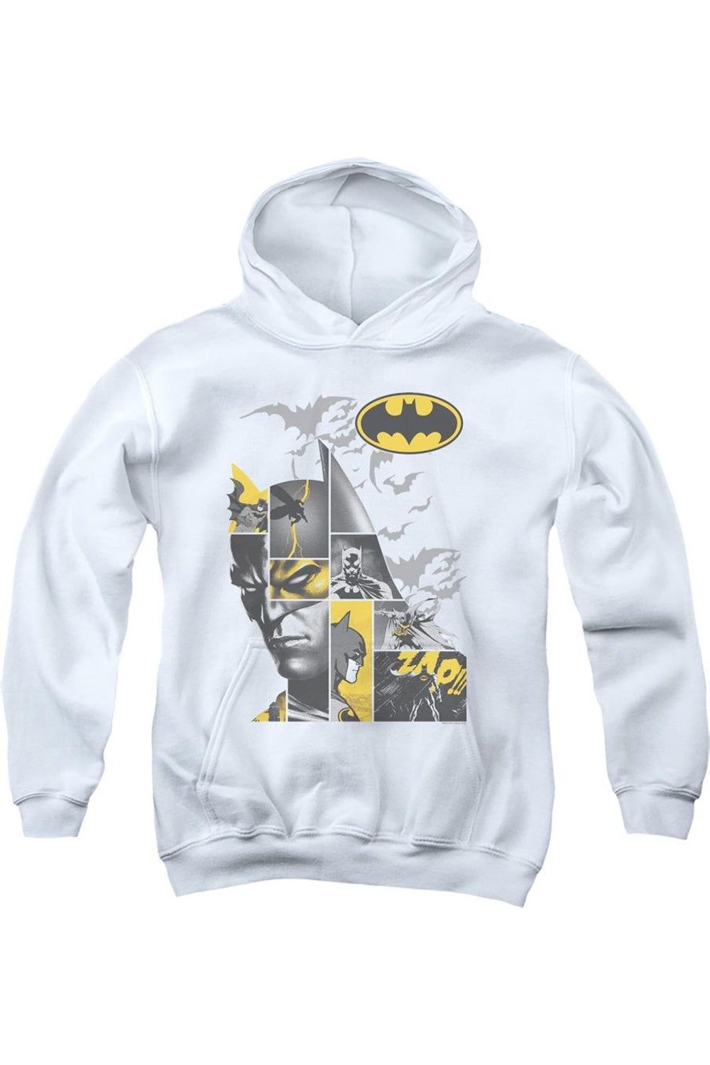 

Батмен Да здравствует молодость худи с капюшоном Gildan, белый