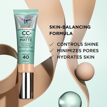 Матирующий праймер spf 40 IT Cosmetics Your Skin But Better CC+ Natural Matte, dla kobiet Light 32 ml — фото 3