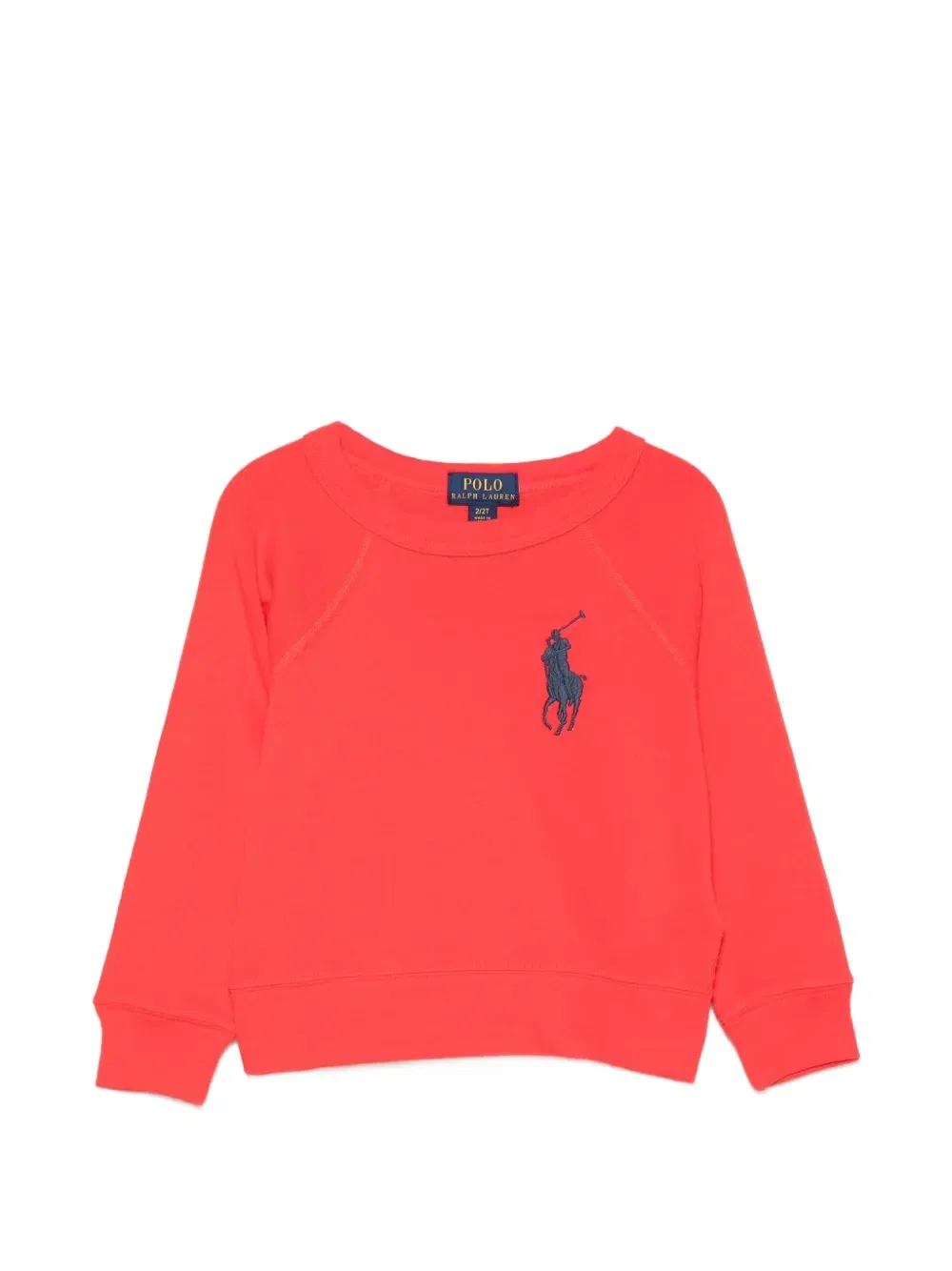 Свитшот с рукавами реглан Pony POLO RALPH LAUREN KIDS, красный