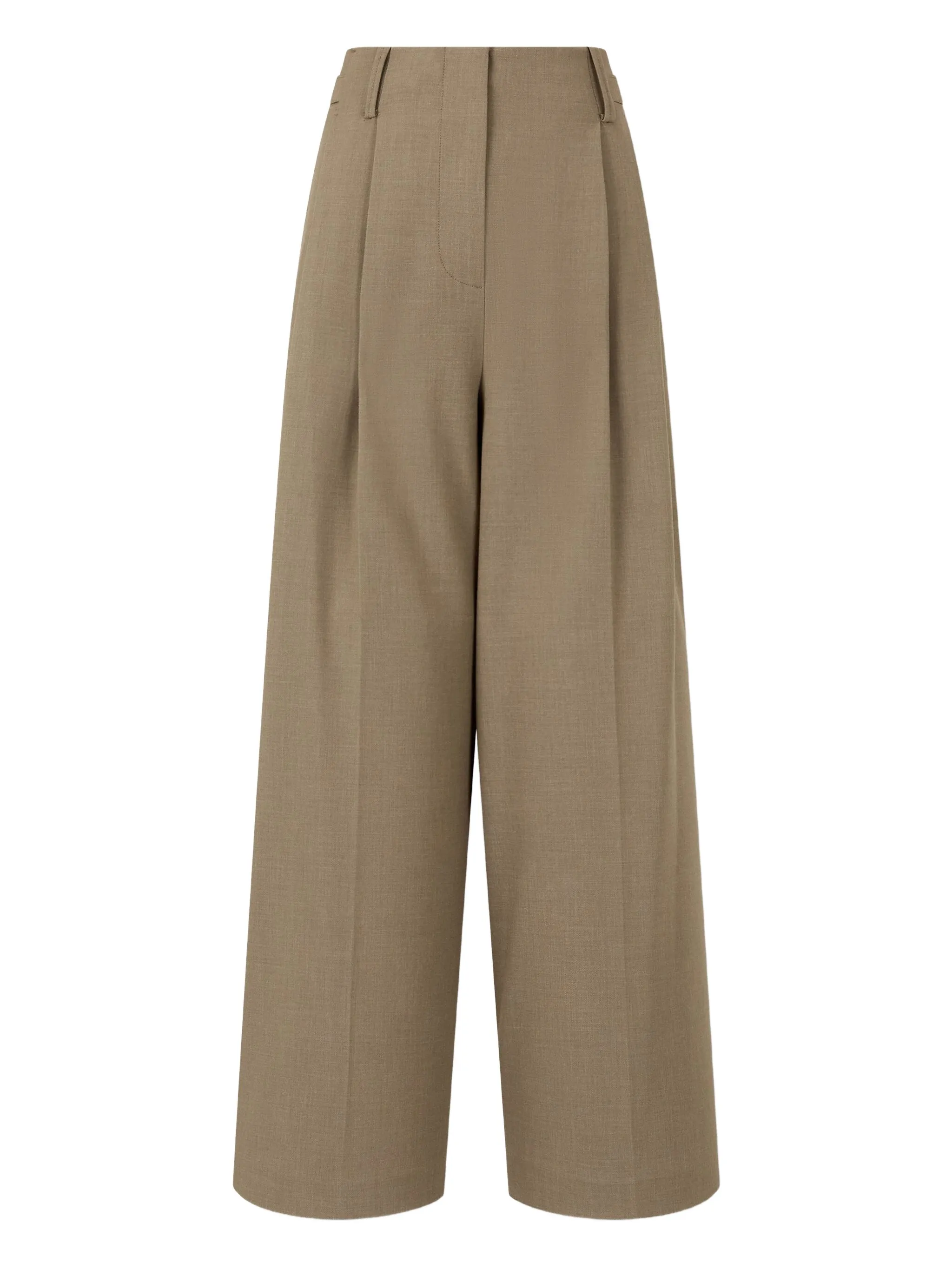 

Широкие брюки со складками Tomboy, коричневый